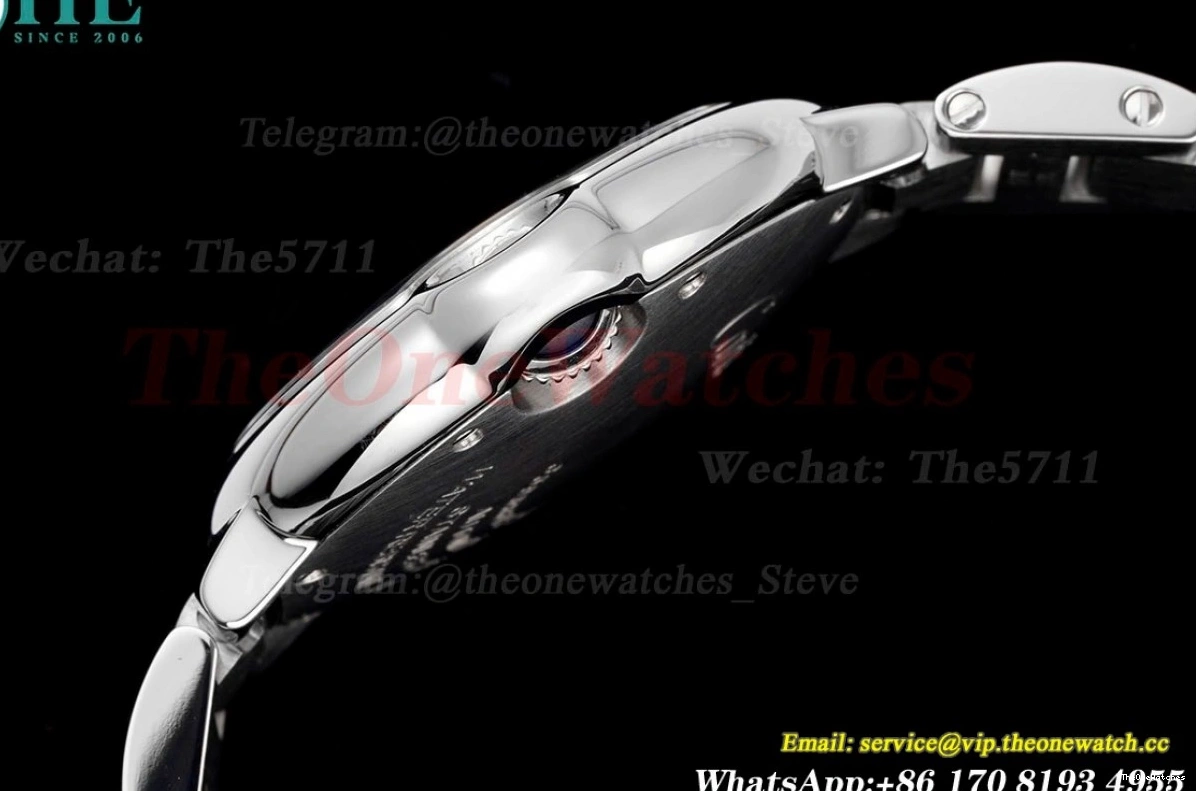 White 33mm AF Cartier NH05 Bleu SS SS Ballon De Dial 1202